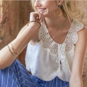 Free People Clover Croft Crochet Tank Top Camisole